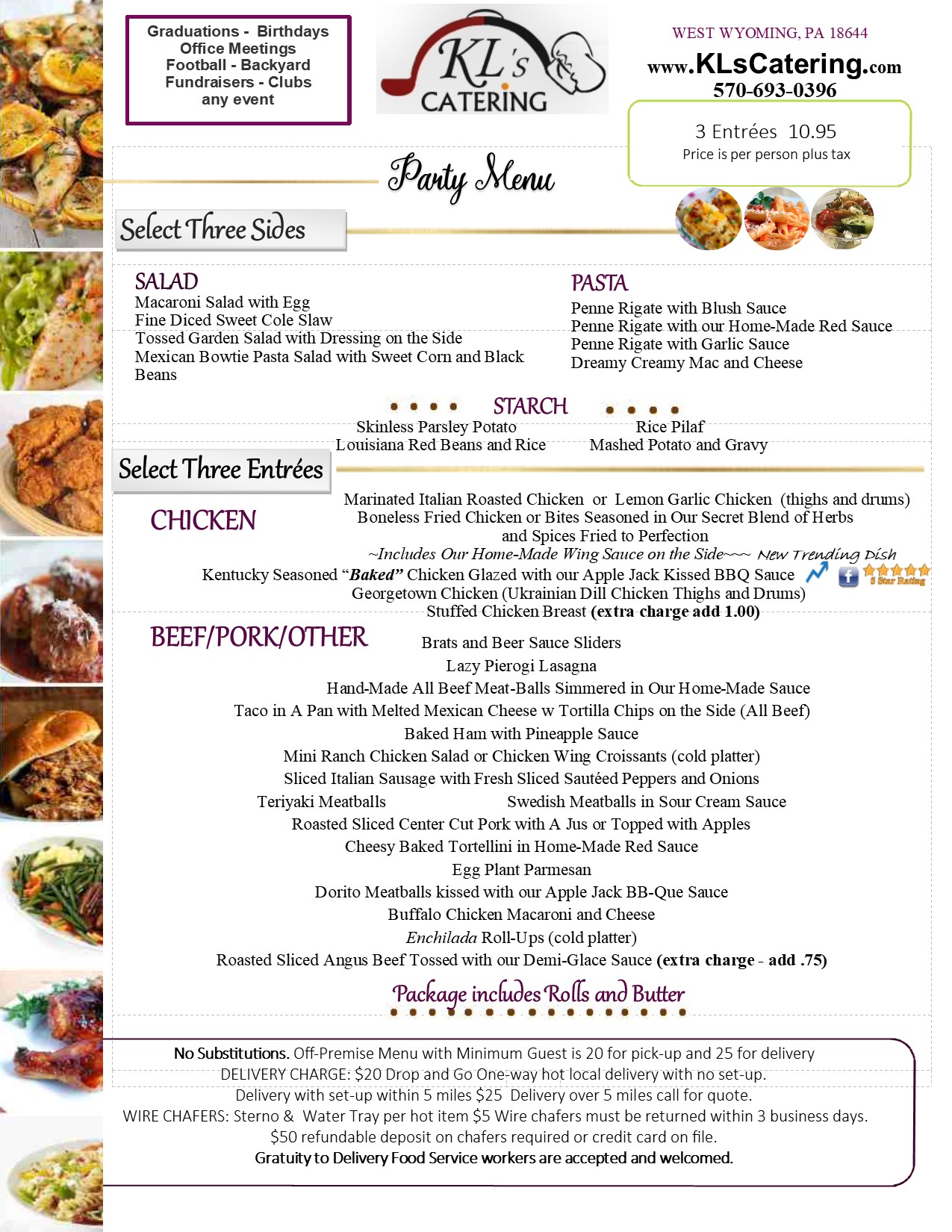 PARTY MENU KL's Catering