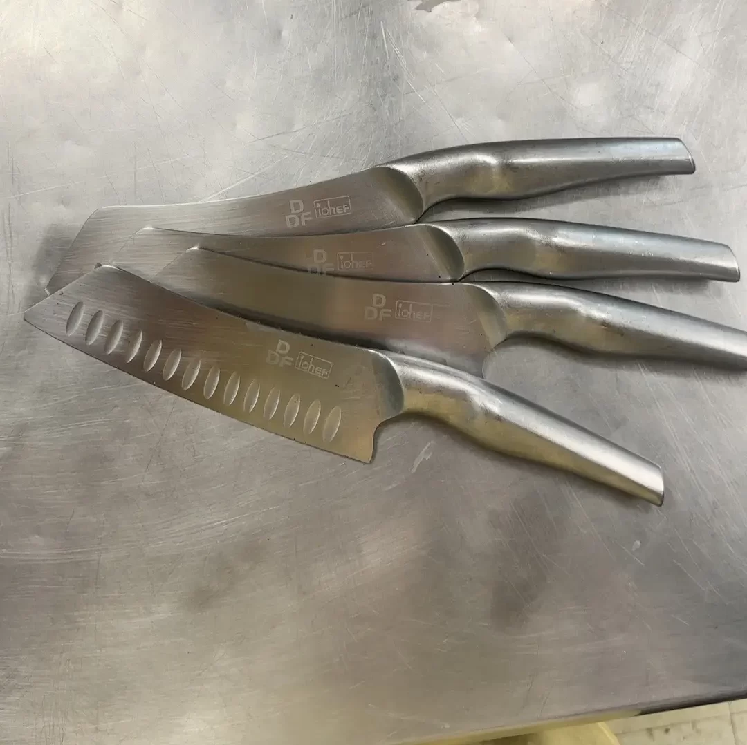DDF iohEF knives used in Chef Eileen's catering kitchen